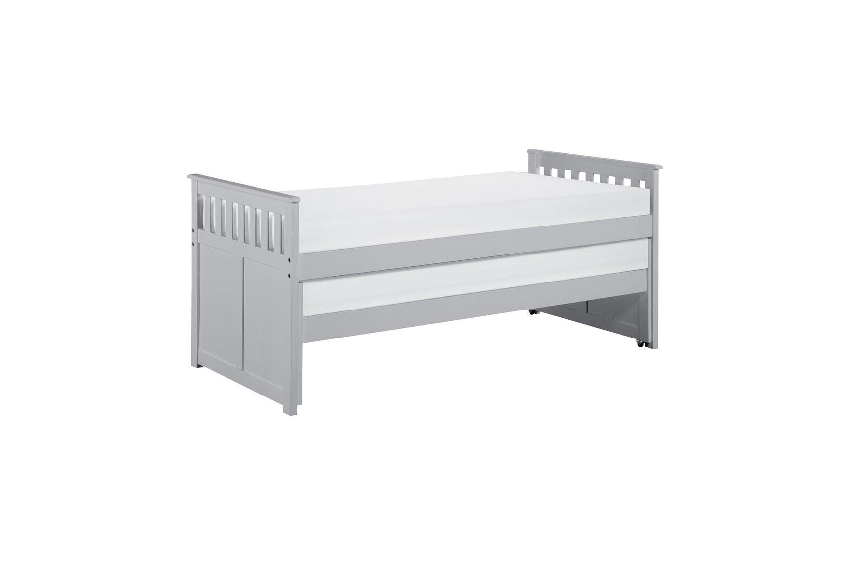 Orion GrayYouth Twin Over Twin Bed With Optional Dual Under-bed Toyboxes Or Twin Bed Trundle - Ella Furniture