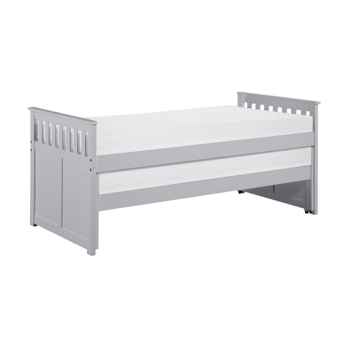 Orion Gray Transitional Wood And Engineered Wood Youth Twin Over Twin Daybed - Ella Furniture