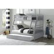 Orion Gray Modern Transitional Wood And Engineered Wood Twin/full Bunk Bed With Twin Trundle - Ella Furniture