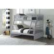 Orion Gray Modern Transitional Wood And Engineered Wood Twin/full Bunk Bed - Ella Furniture