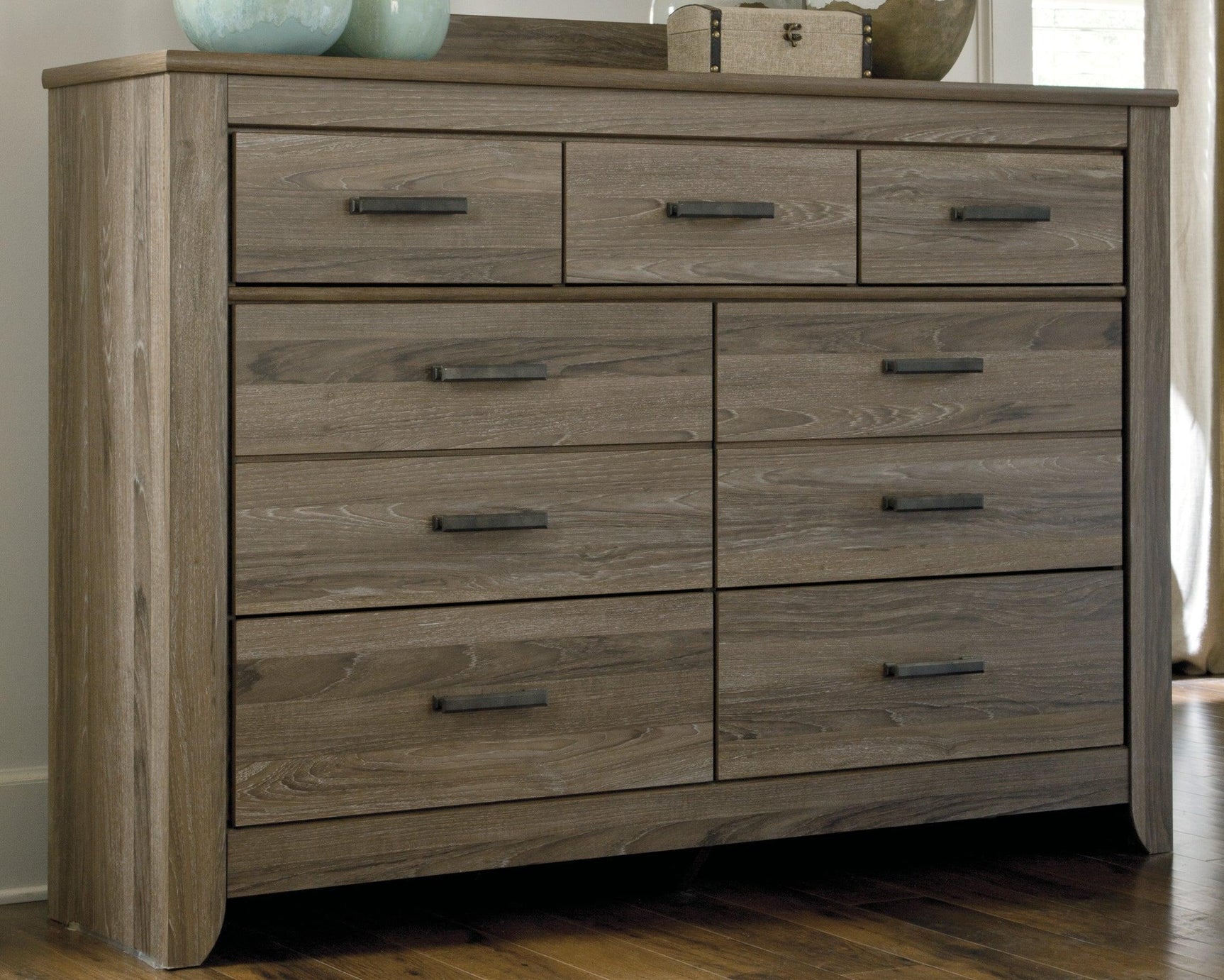 Zelen Warm Gray Dresser - Ella Furniture