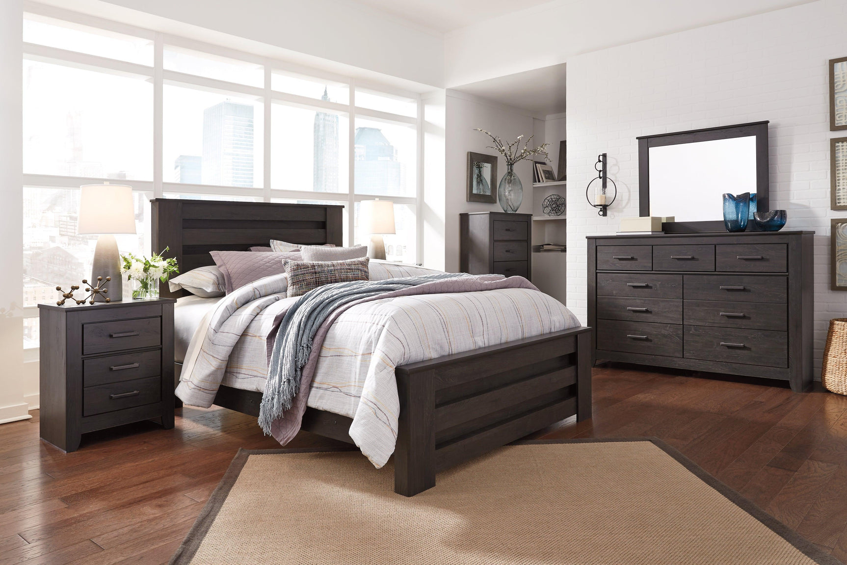 Brinxton Charcoal Chest Of Drawers - Ella Furniture