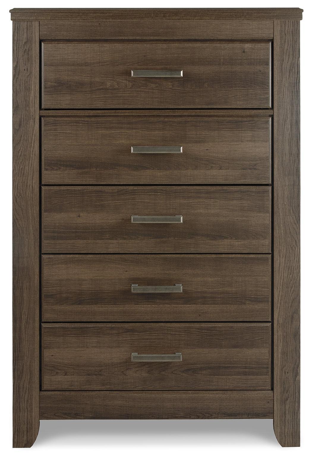Close-up of Juararo chest pewter-tone metal pull