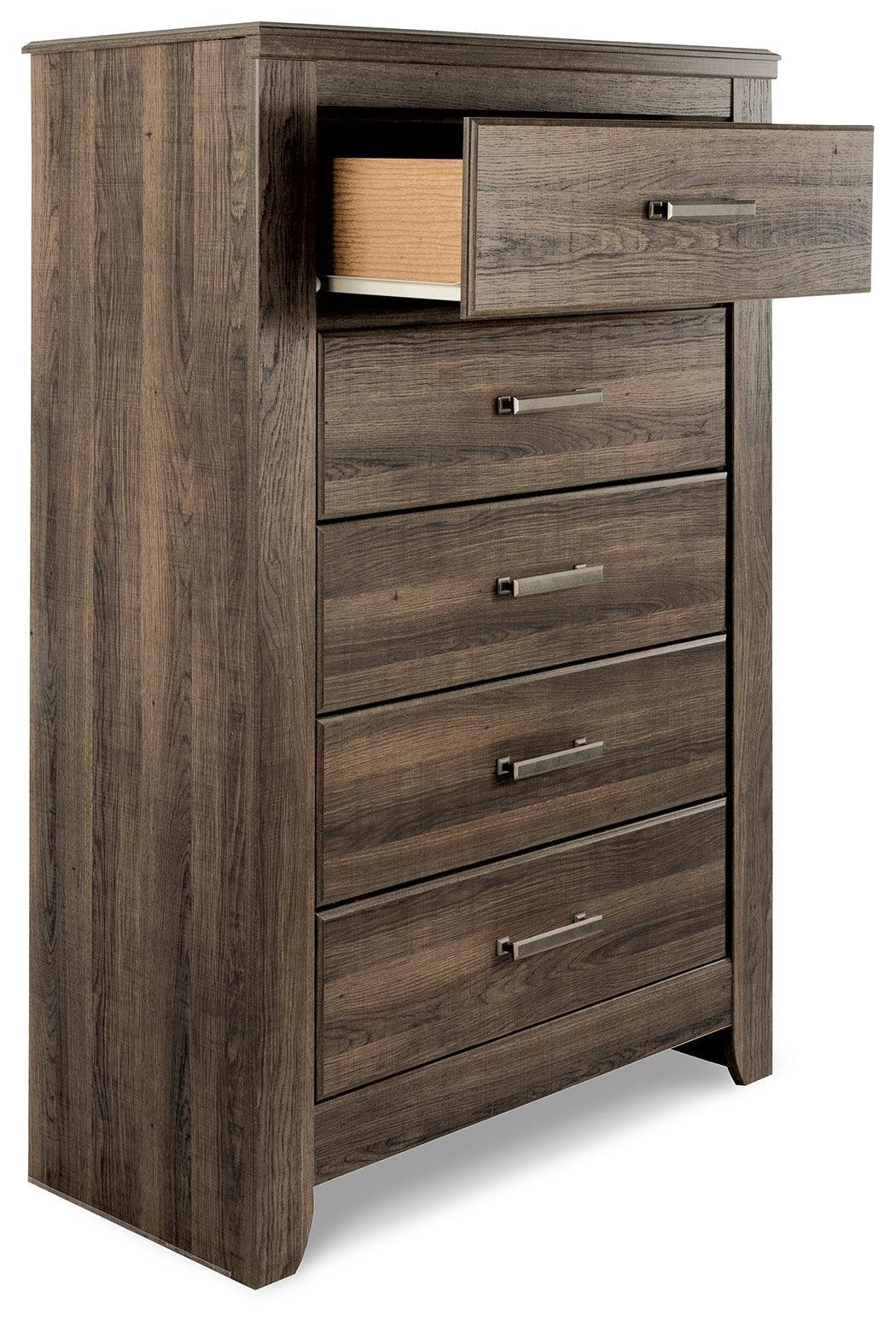 Open drawer of Juararo chest displaying interior
