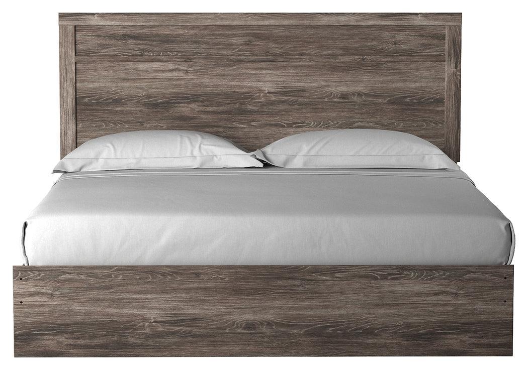 Ralinksi Gray King Panel Bed - Ella Furniture