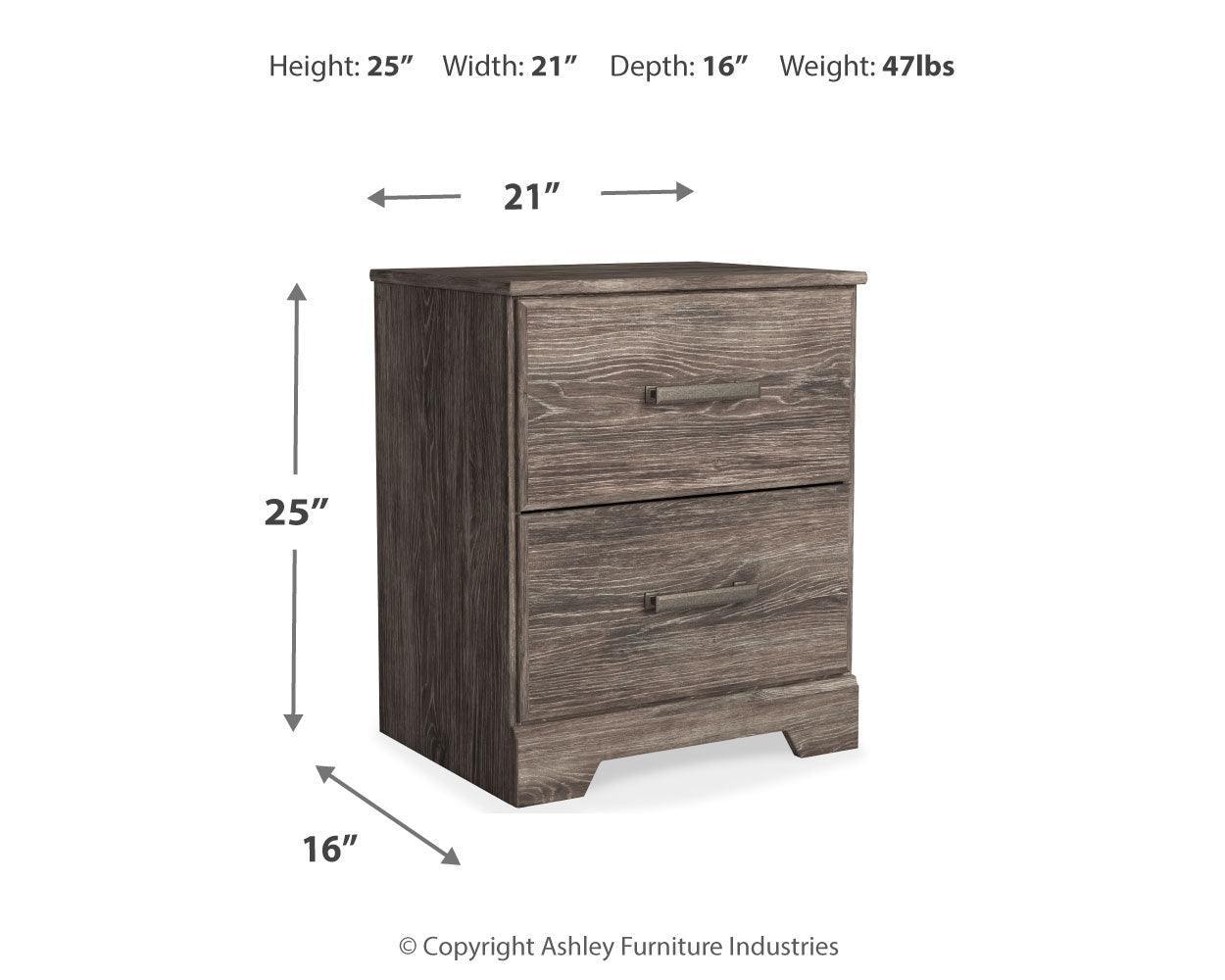 Ralinksi Gray Nightstand - Ella Furniture