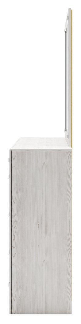 Altyra White Dresser And Mirror - Ella Furniture