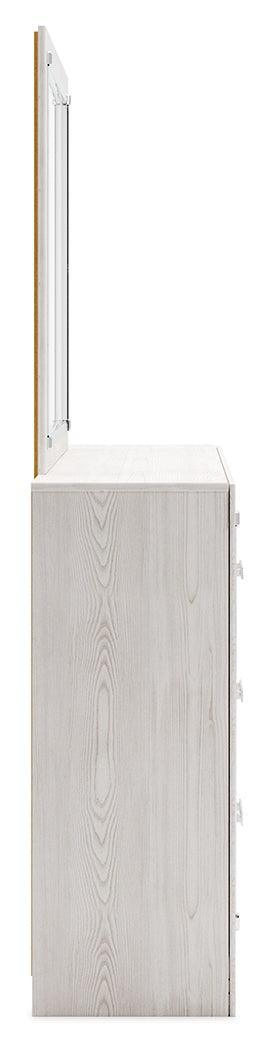 Altyra White Dresser And Mirror - Ella Furniture