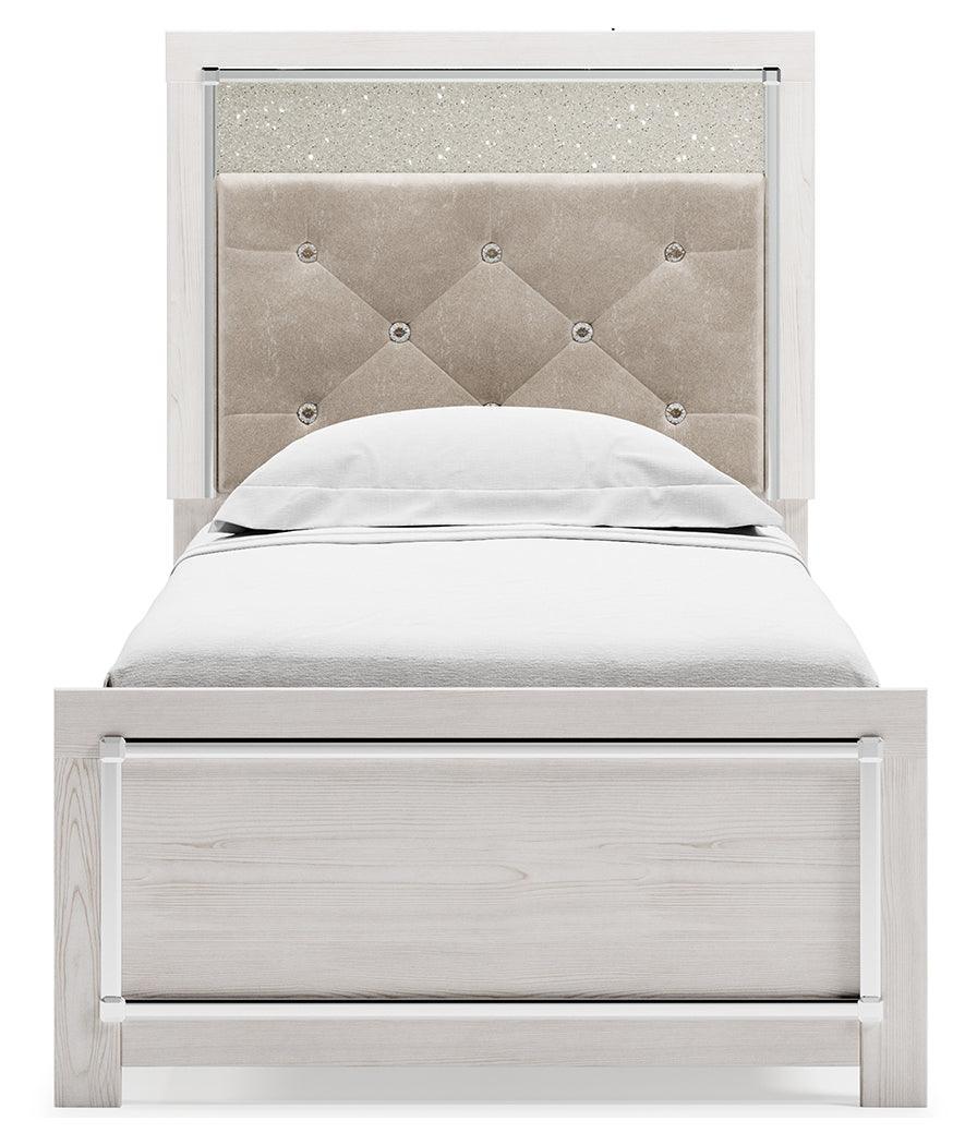 Altyra White Twin Panel Bed - Ella Furniture