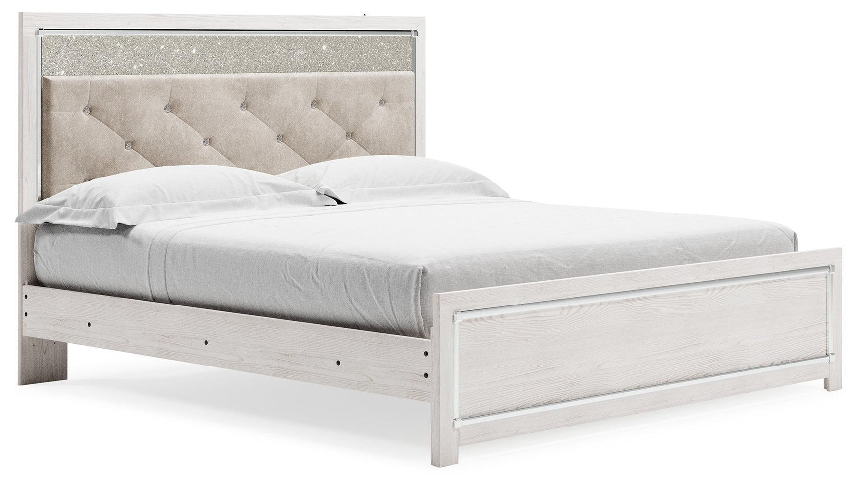 Altyra White King Panel Bed - Ella Furniture