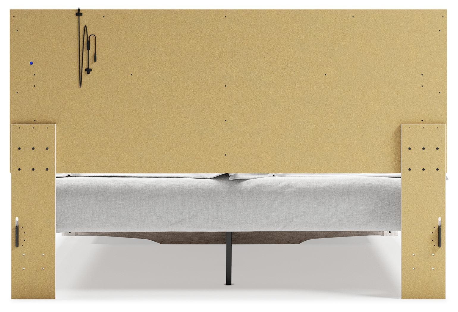 Altyra White King Upholstered Storage Bed - Ella Furniture