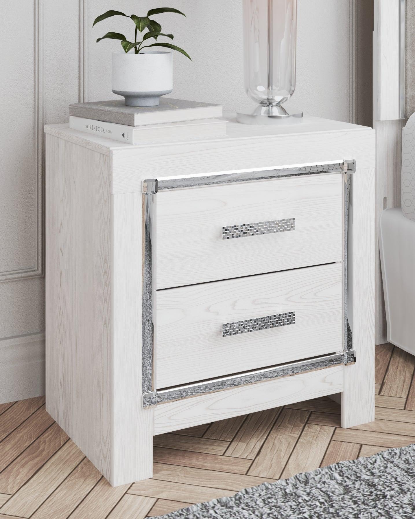 Altyra White Nightstand - Ella Furniture