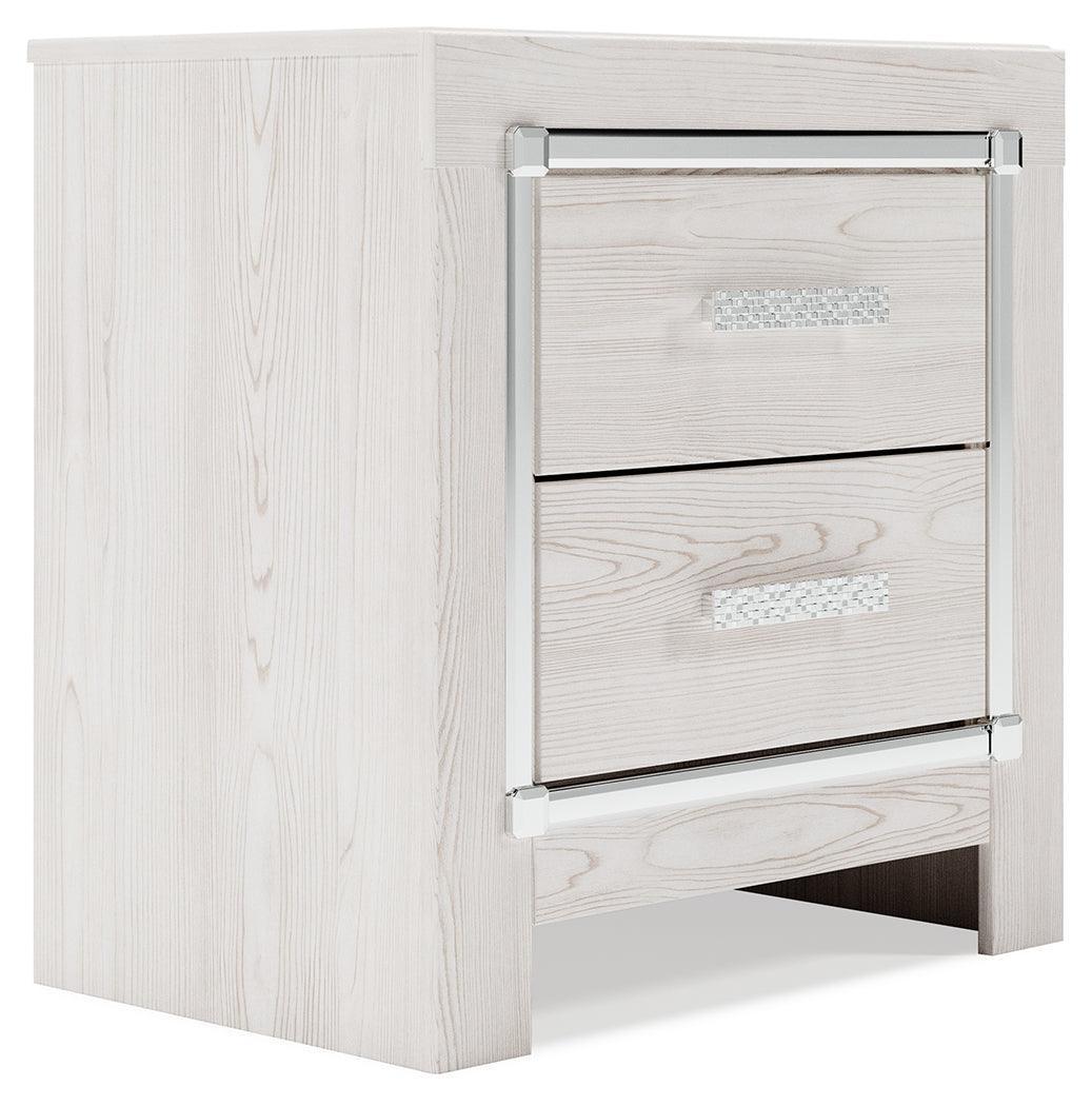Altyra White Nightstand - Ella Furniture