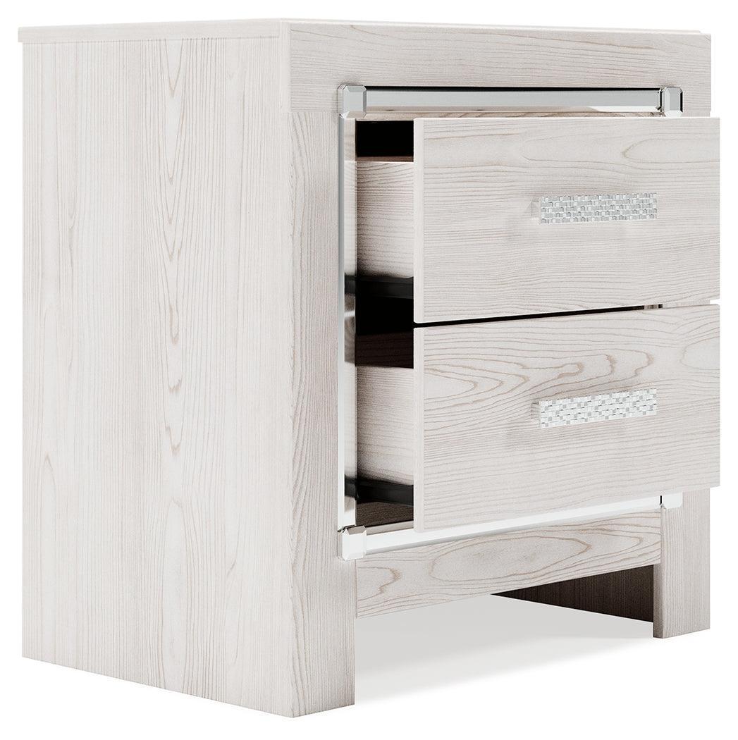 Altyra White Nightstand - Ella Furniture