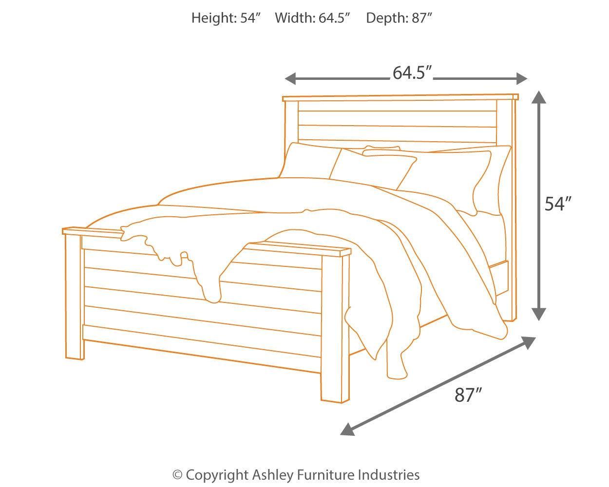 Willowton Whitewash Queen Panel Bed - Ella Furniture