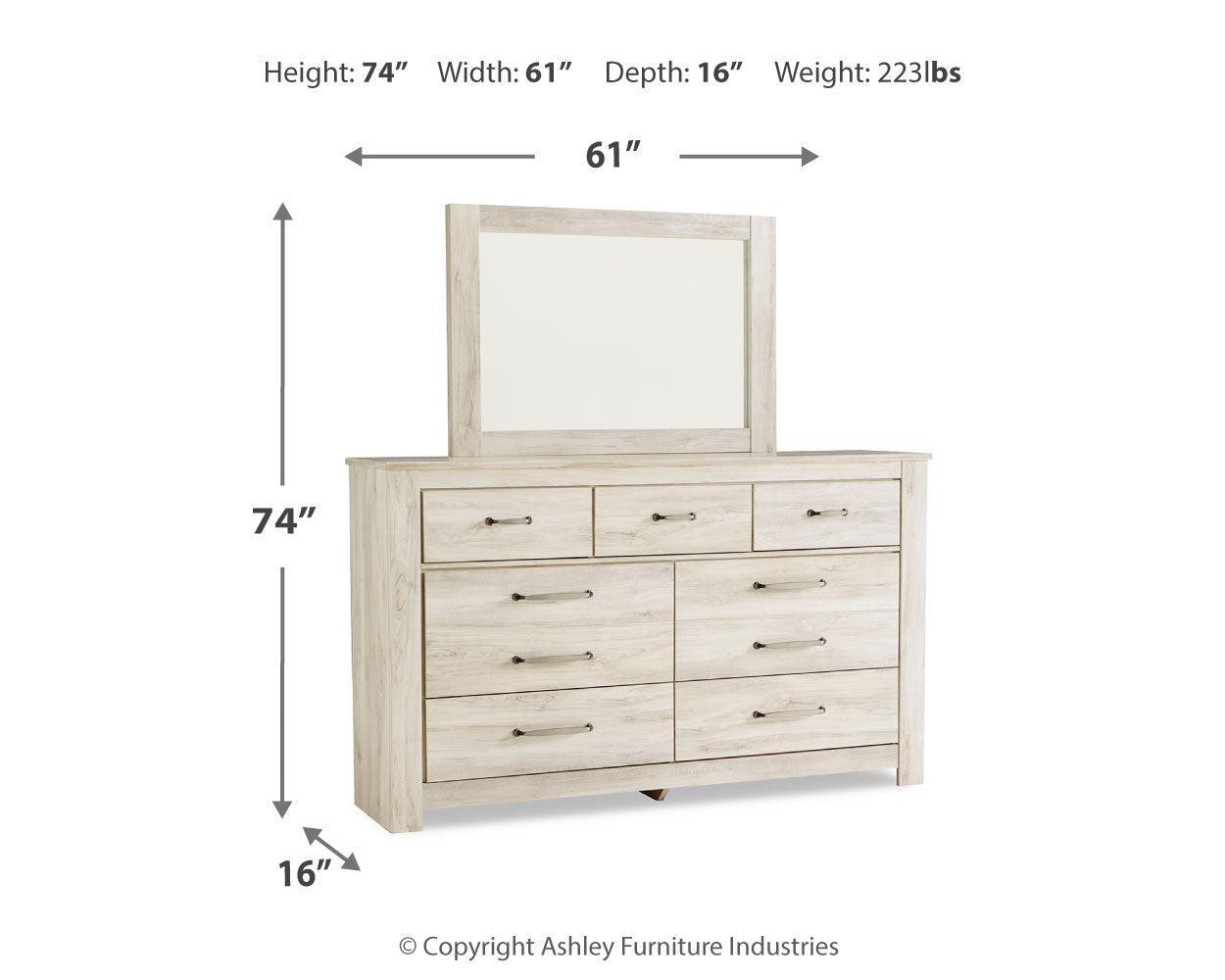 Bellaby Whitewash Dresser And Mirror - Ella Furniture