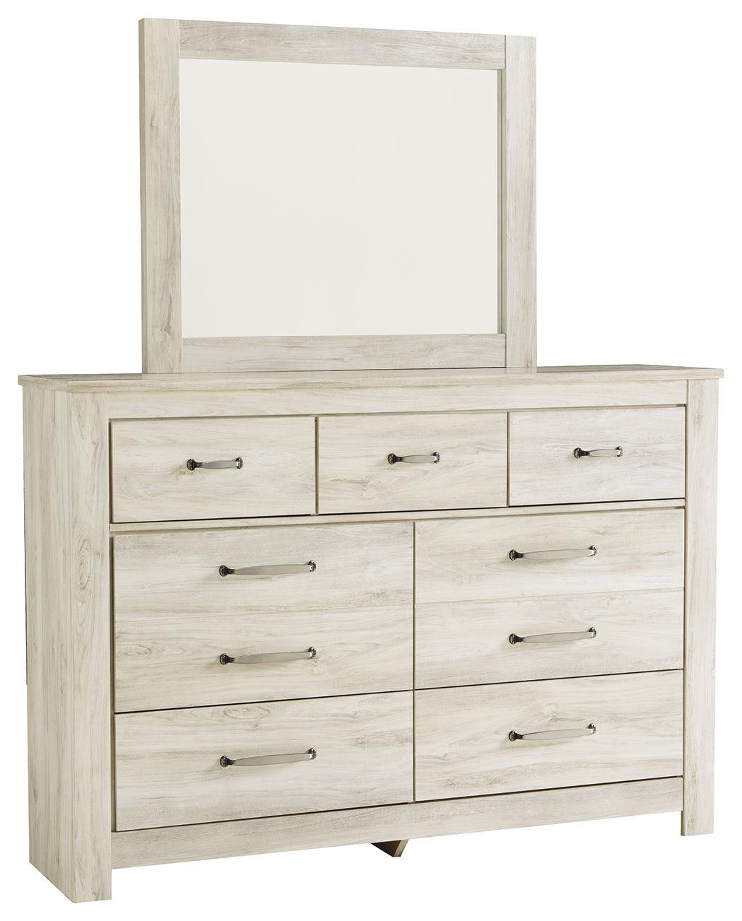 Bellaby Whitewash Dresser And Mirror - Ella Furniture