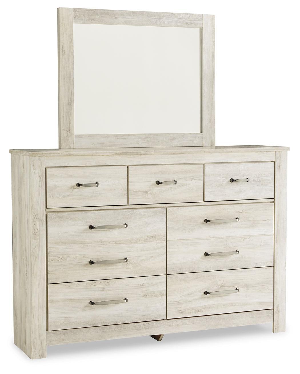 Bellaby Whitewash Dresser And Mirror - Ella Furniture