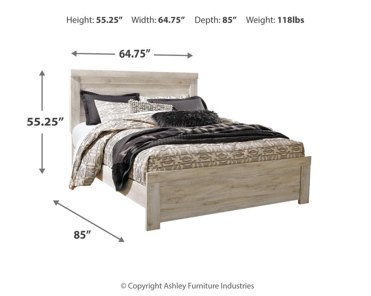 Bellaby Whitewash Queen Panel Bed - Ella Furniture