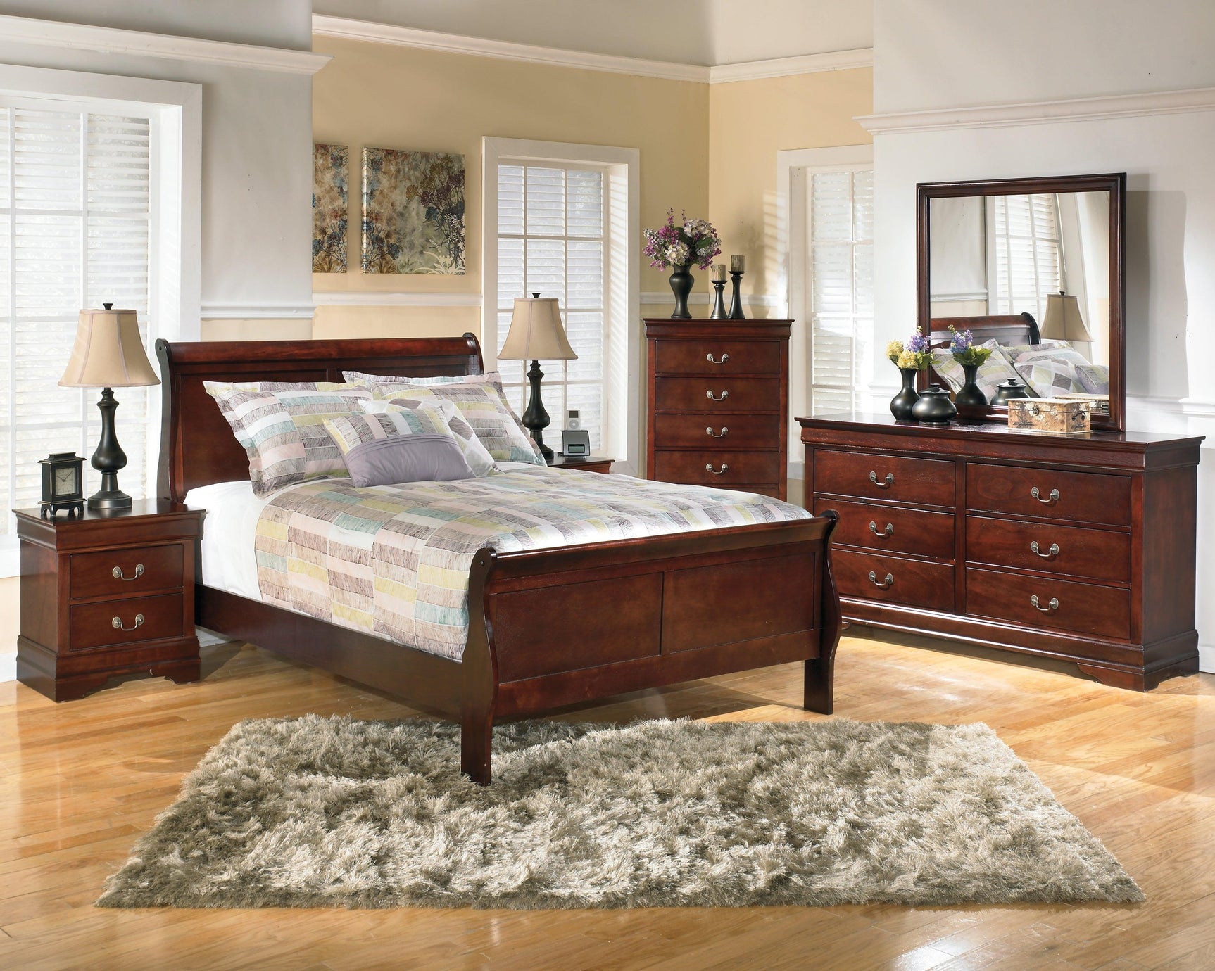 Alisdair Dark Brown Full Sleigh Bed - Ella Furniture