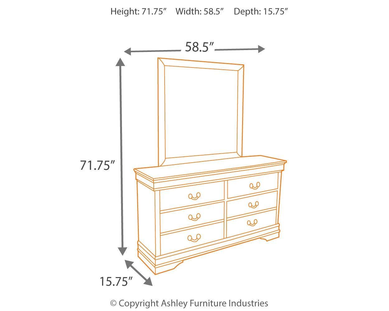 Alisdair Dark Brown Dresser And Mirror - Ella Furniture