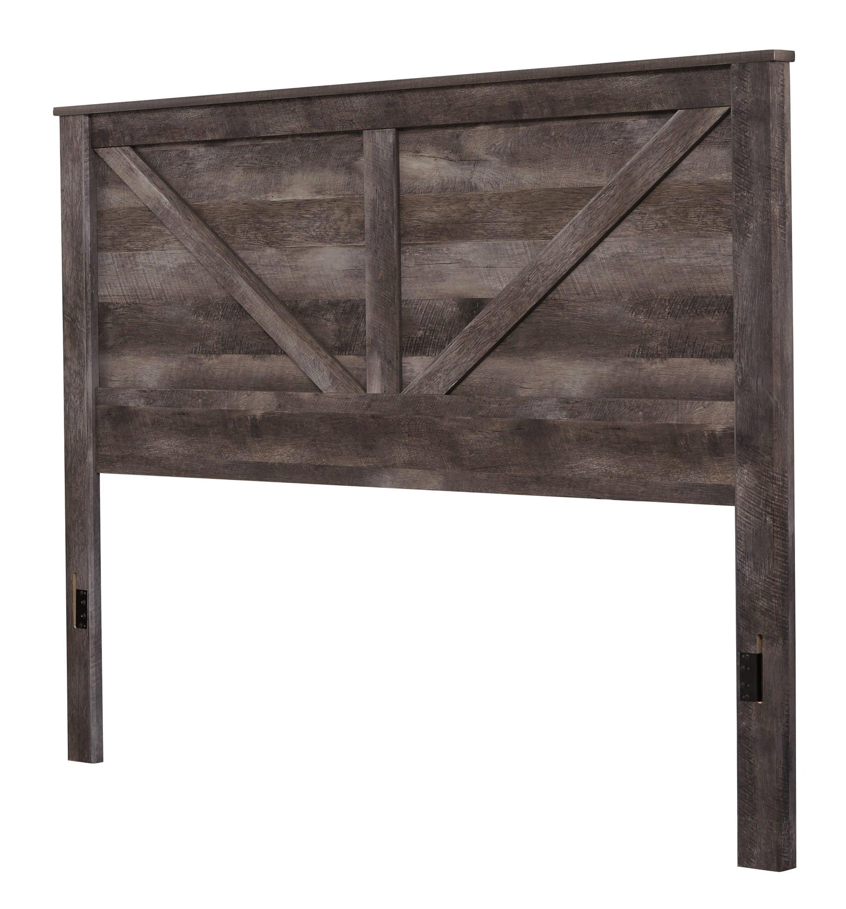 Wynnlow Gray King Crossbuck Panel Bed - Ella Furniture