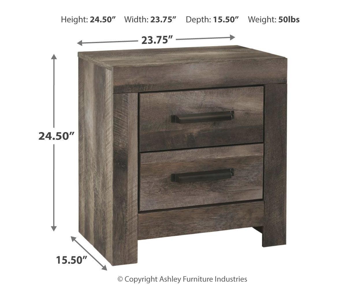 Wynnlow Gray Nightstand - Ella Furniture