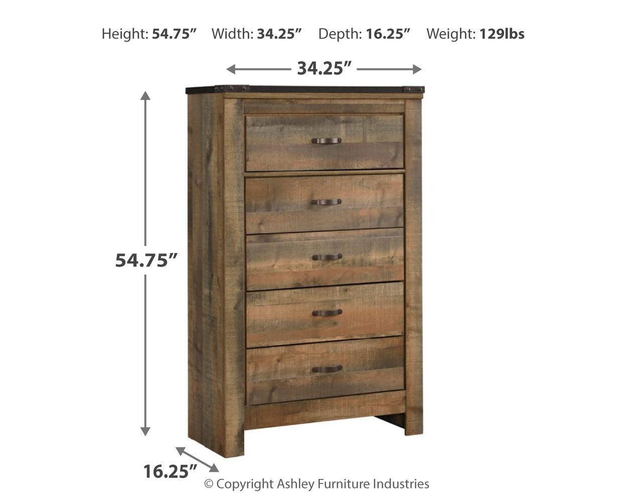 Trinell Brown Chest Of Drawers - Ella Furniture