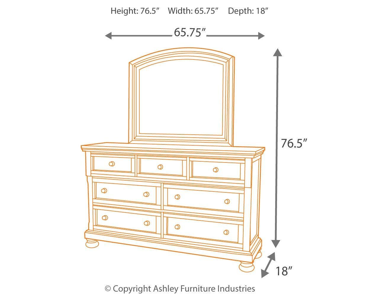 Porter Rustic Brown Dresser And Mirror - Ella Furniture