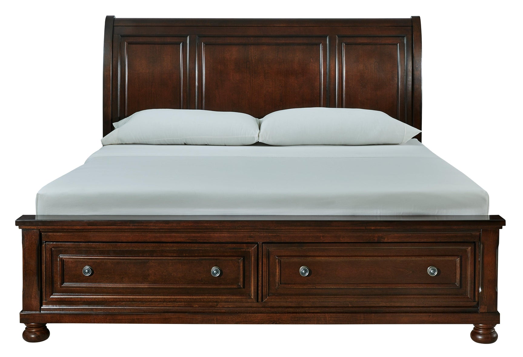 Porter Rustic Brown King Sleigh Bed - Ella Furniture