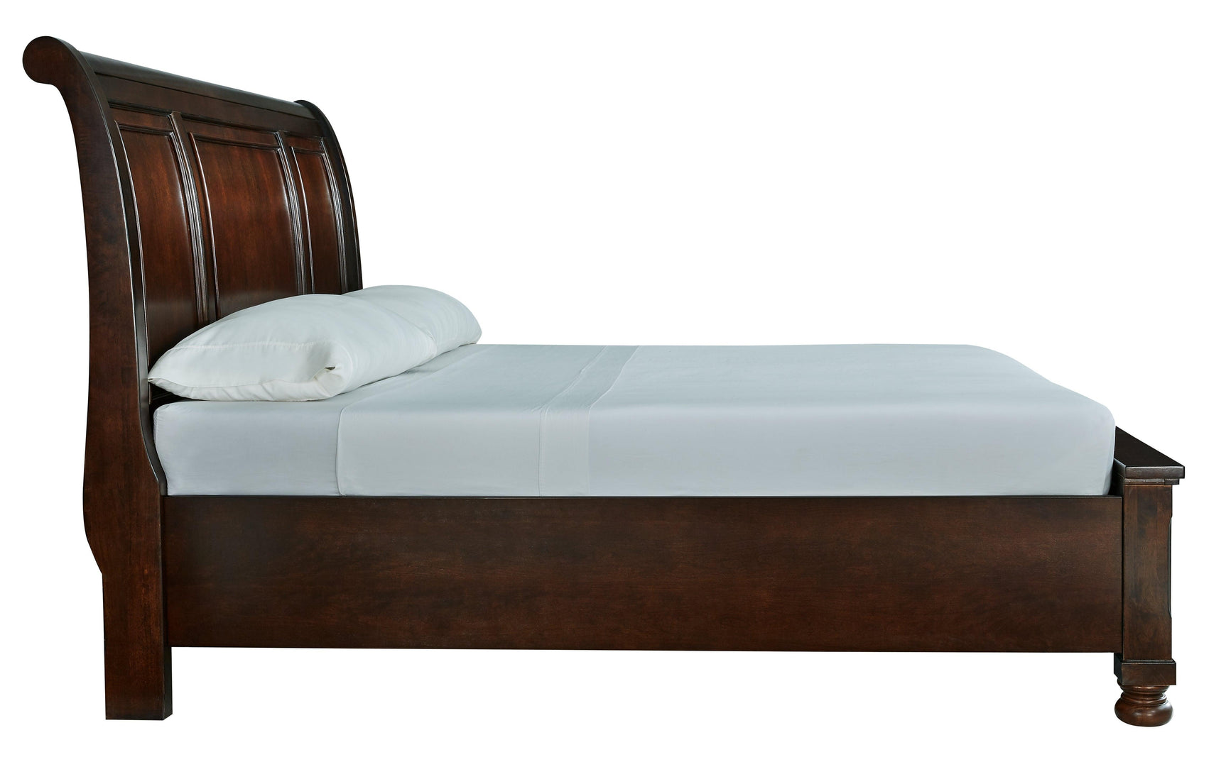Porter Rustic Brown King Sleigh Bed - Ella Furniture