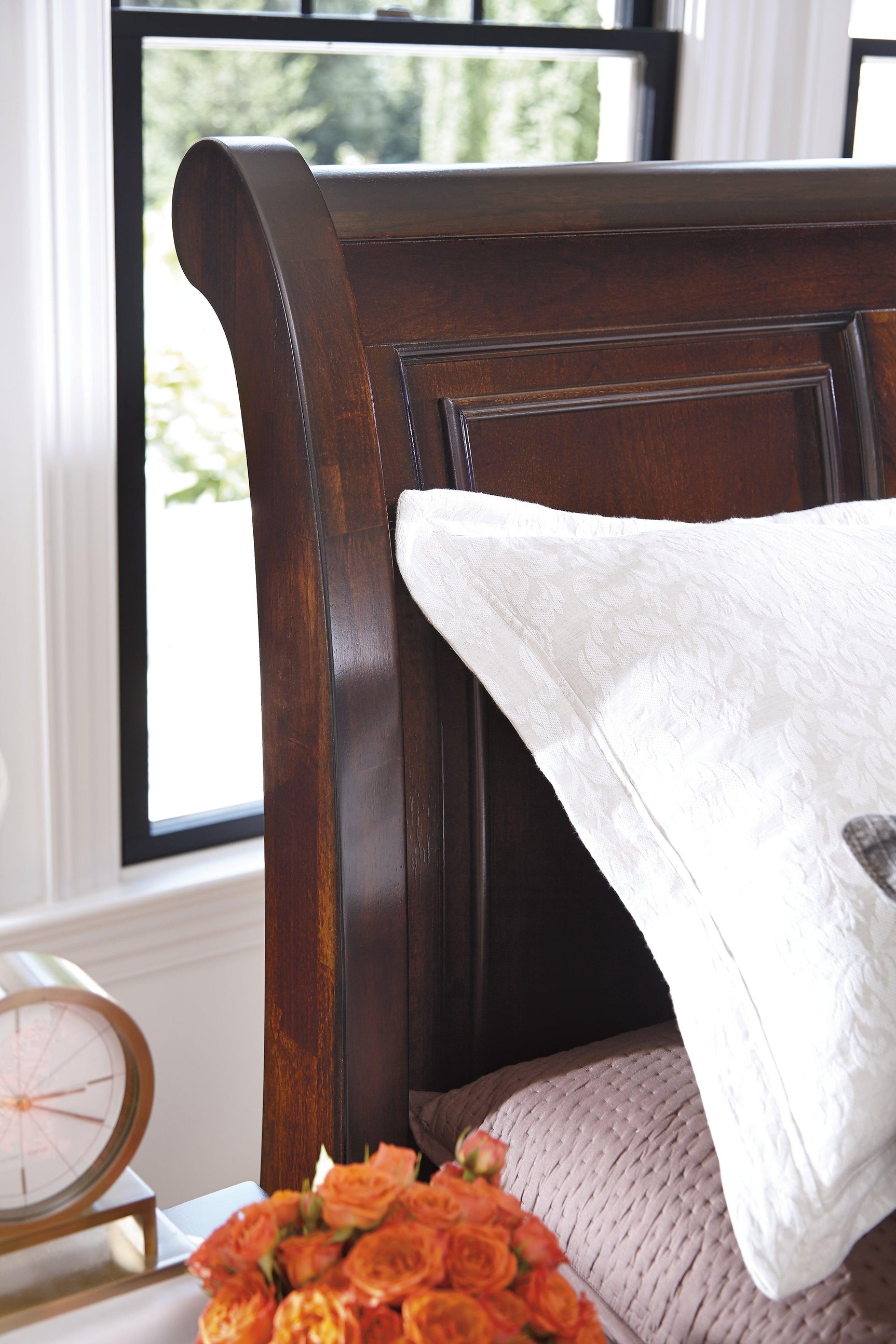 Porter Rustic Brown King Sleigh Bed - Ella Furniture