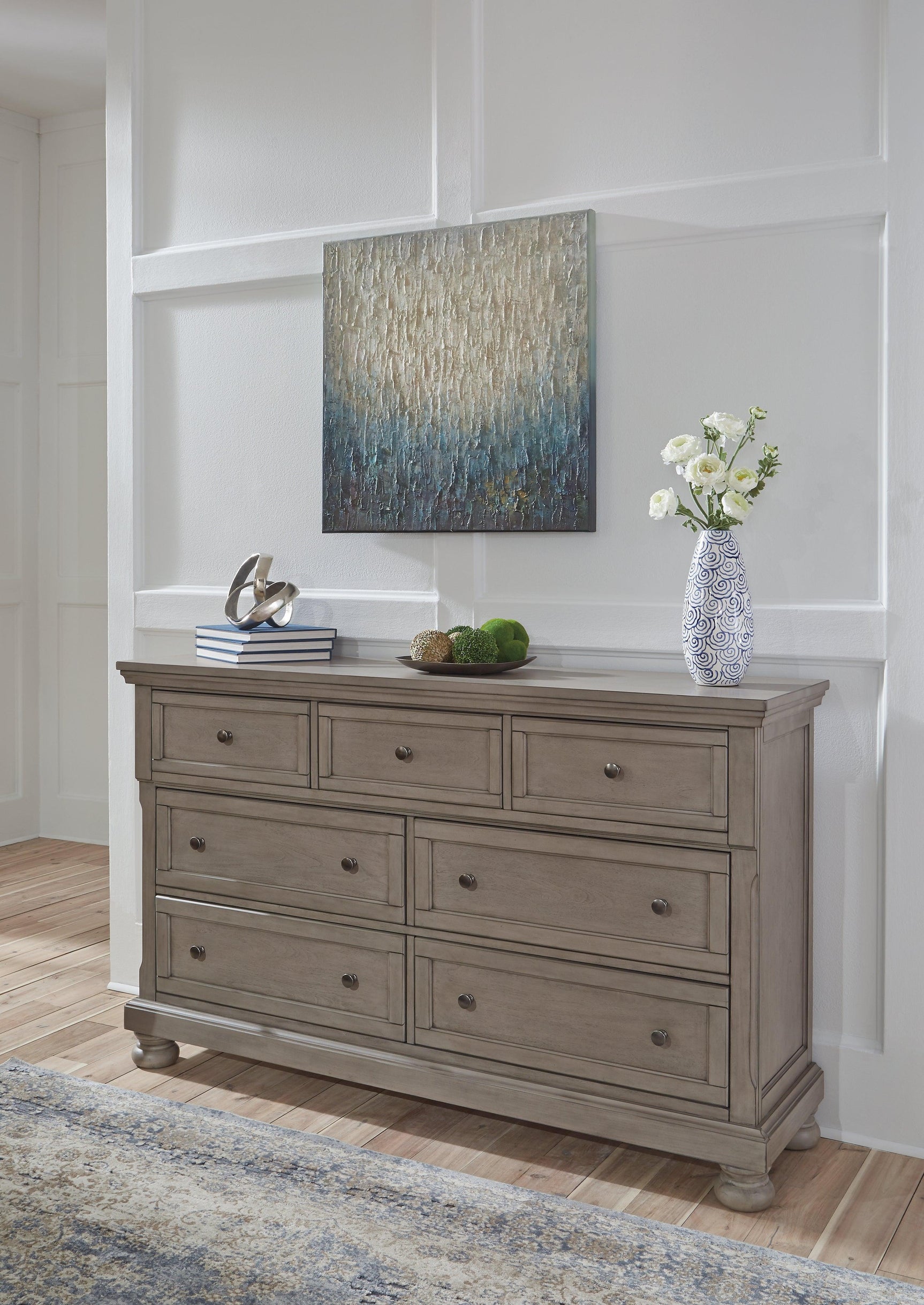 Lettner Light Gray Dresser - Ella Furniture