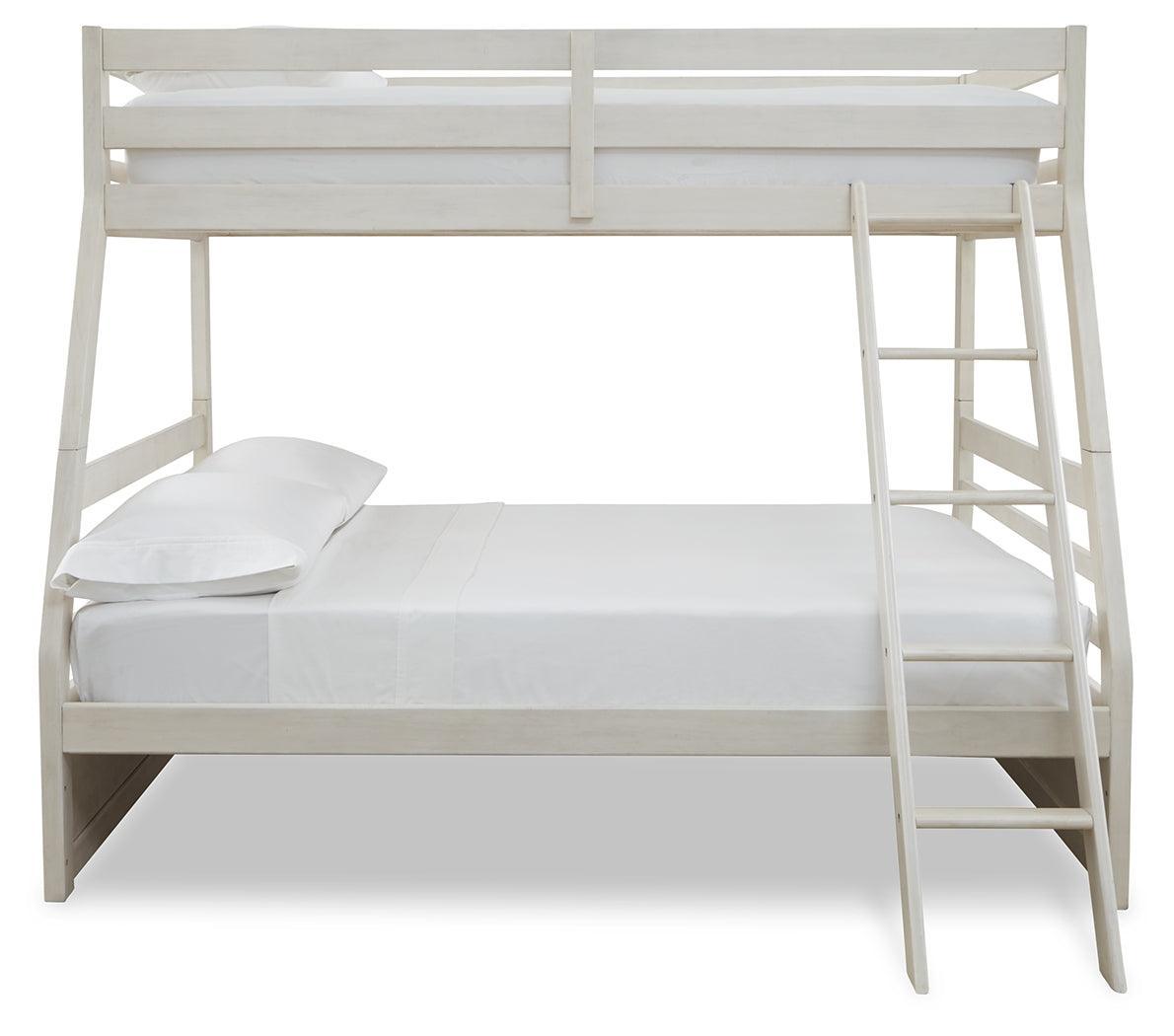 Robbinsdale Antique White Twin Over Full Bunk Bed - Ella Furniture