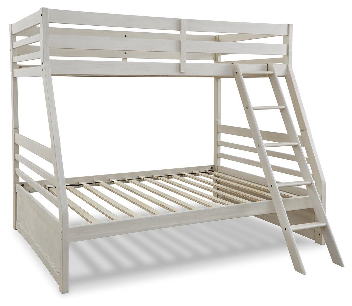 Robbinsdale Antique White Twin Over Full Bunk Bed - Ella Furniture