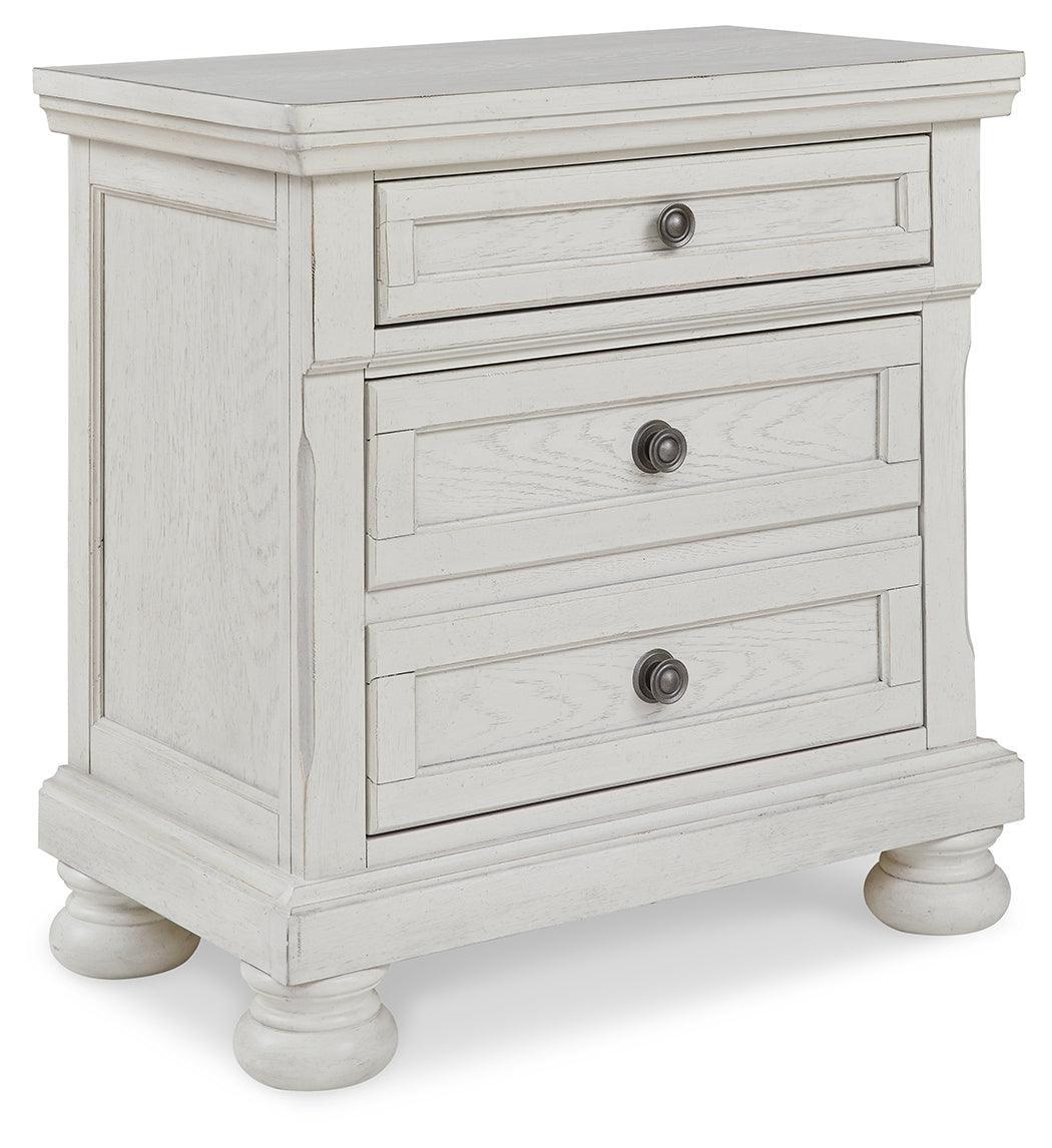Robbinsdale Antique White Nightstand - Ella Furniture
