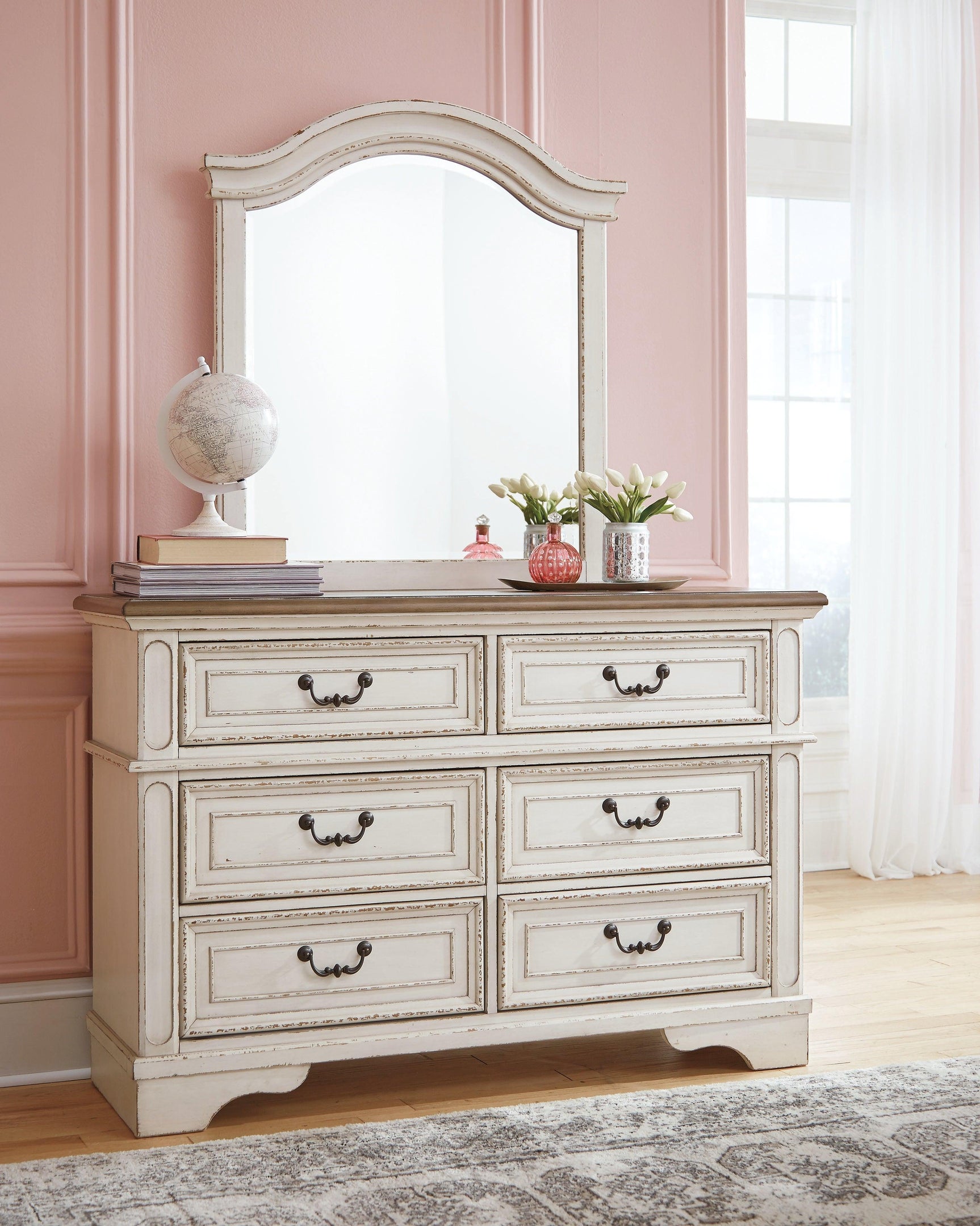 Realyn Two-tone Dresser And Mirror - Ella Furniture