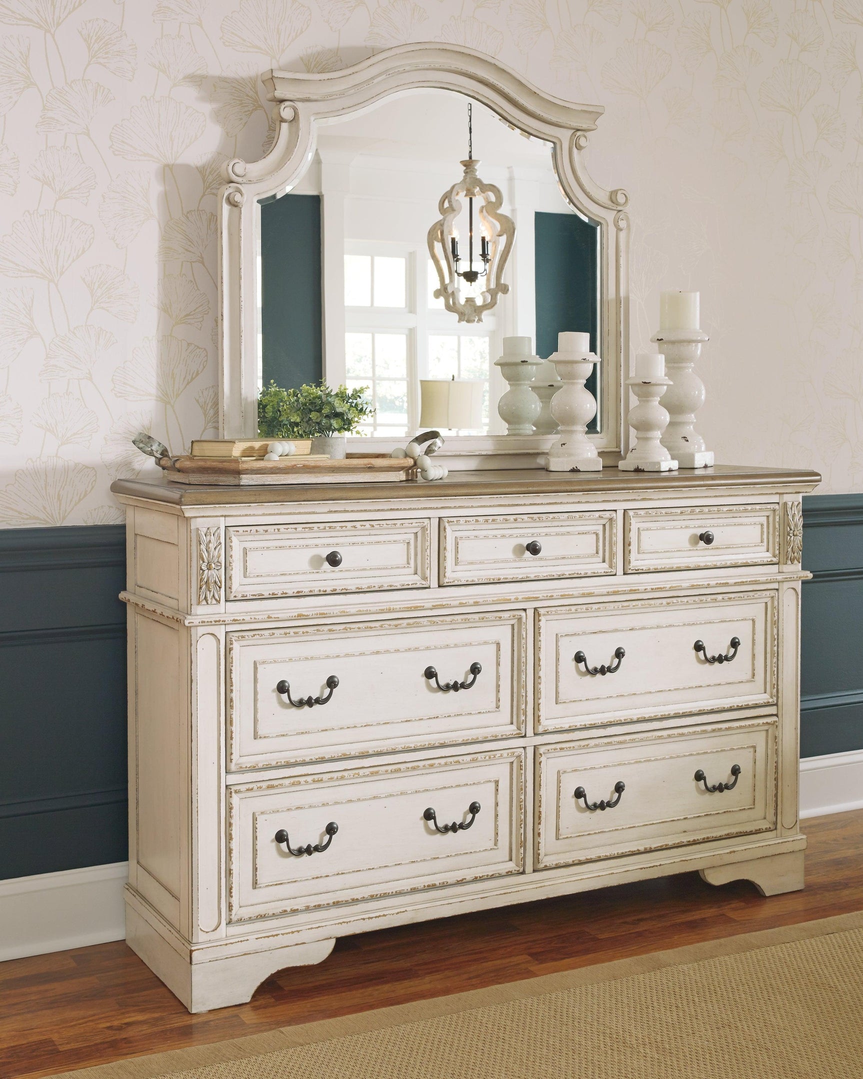Realyn Two-tone Dresser And Mirror - Ella Furniture