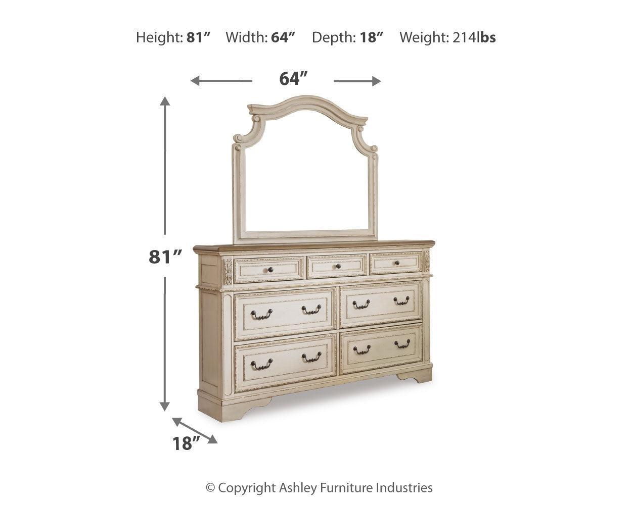Realyn Two-tone Dresser And Mirror - Ella Furniture