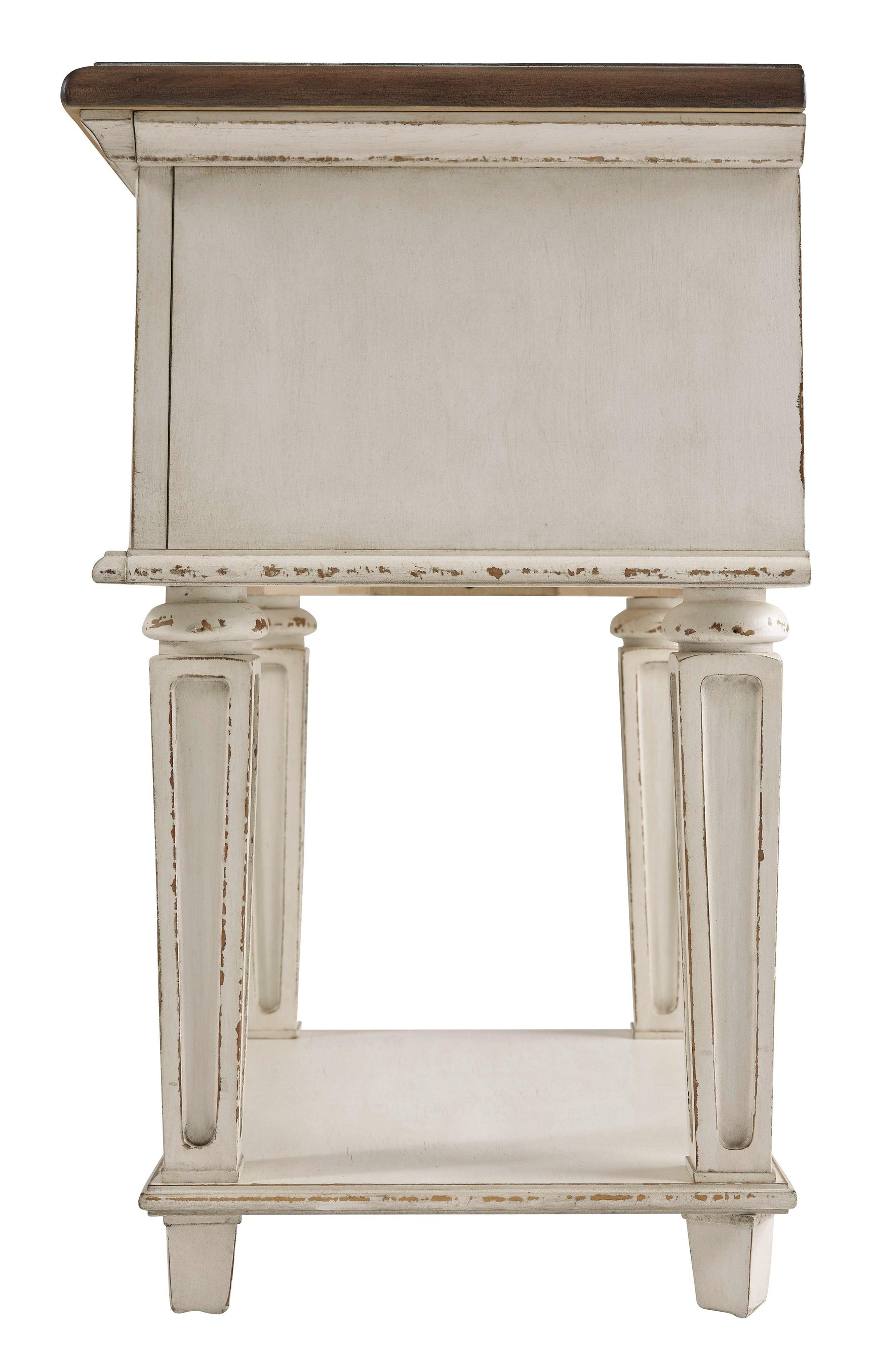 Realyn Chipped White Nightstand - Ella Furniture