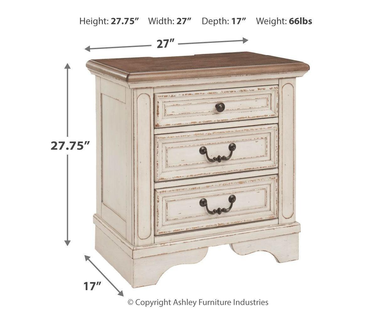 Realyn Two-tone Nightstand - Ella Furniture