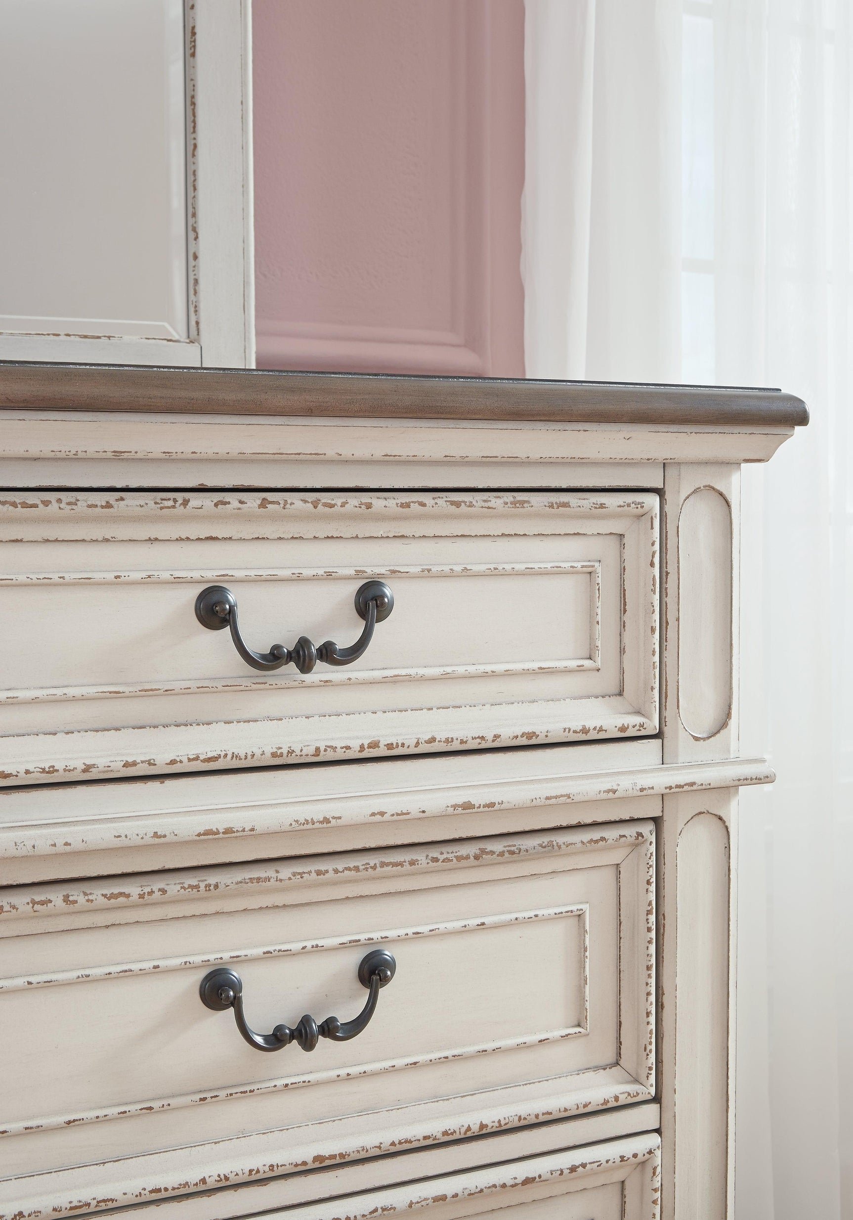 Realyn Two-tone Dresser And Mirror - Ella Furniture