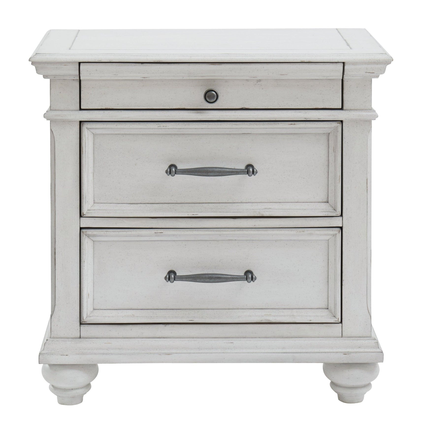 Kanwyn Whitewash Nightstand - Ella Furniture