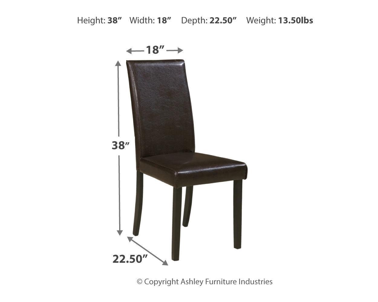 Kimonte Dark Brown Dining Chair - Ella Furniture