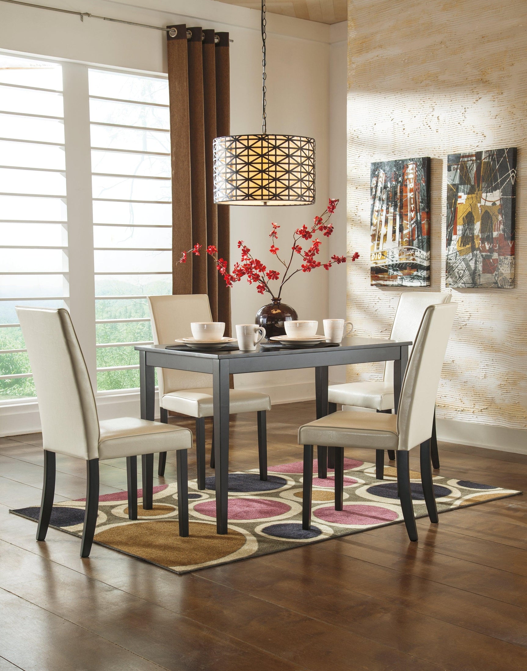 Kimonte Dark Brown Dining Table - Ella Furniture