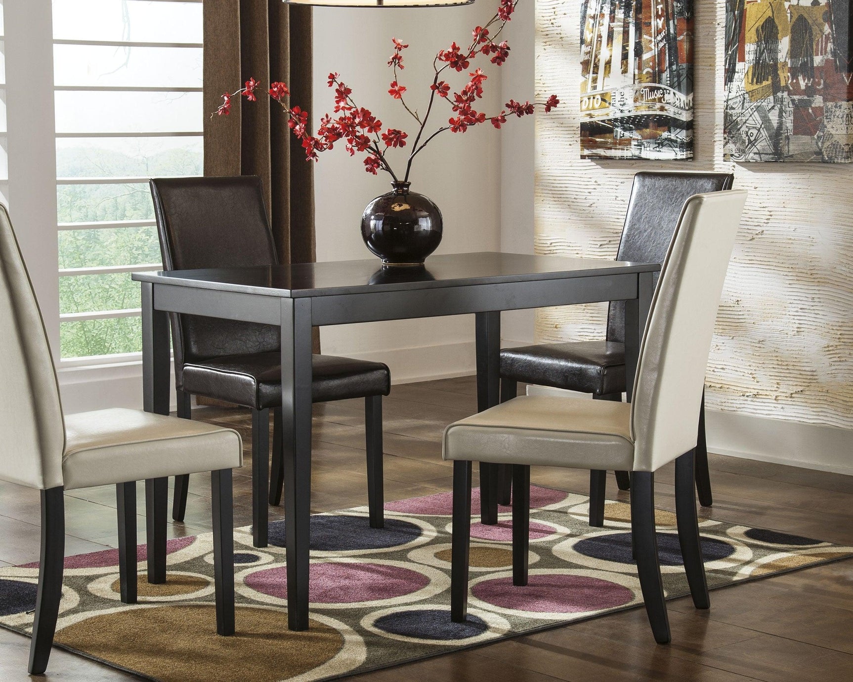 Kimonte Dark Brown Dining Table - Ella Furniture