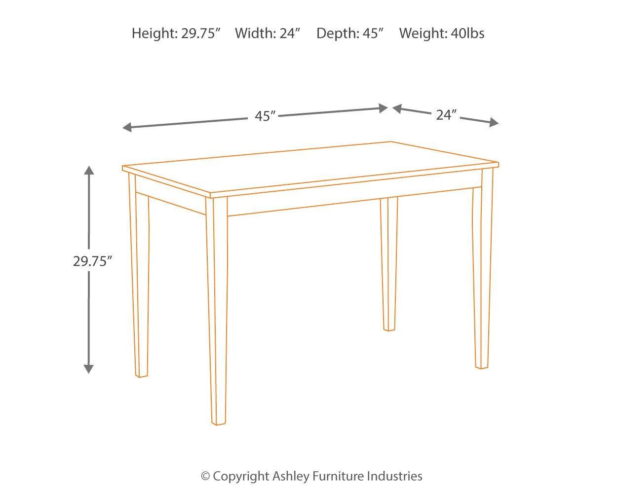 Kimonte Dark Brown Dining Table - Ella Furniture