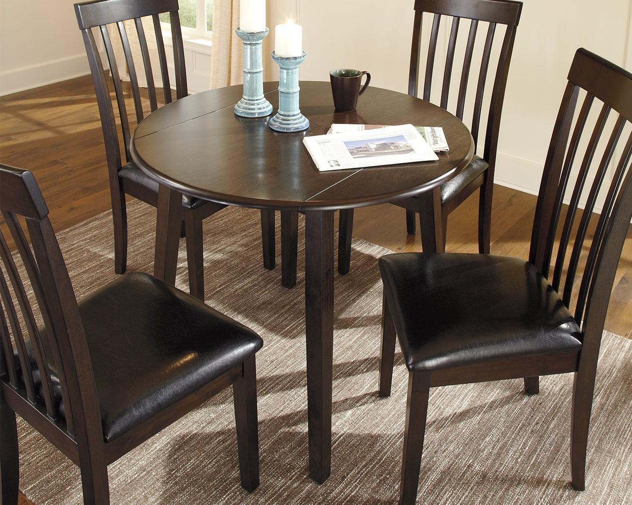 Hammis Dark Brown Dining Drop Leaf Table - Ella Furniture