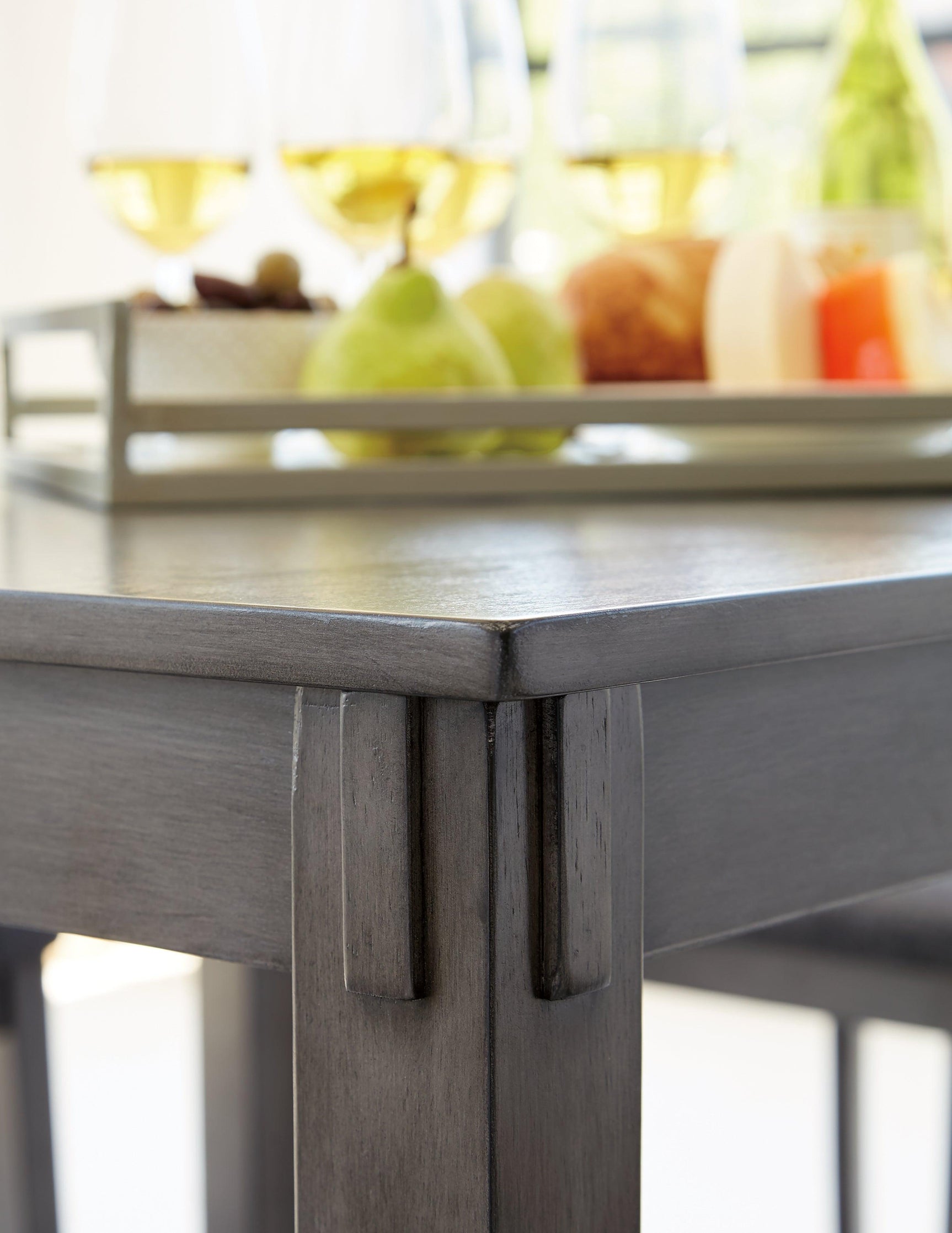 Bridson Gray Counter Height Dining Table And Bar Stools (Set Of 5) - Ella Furniture