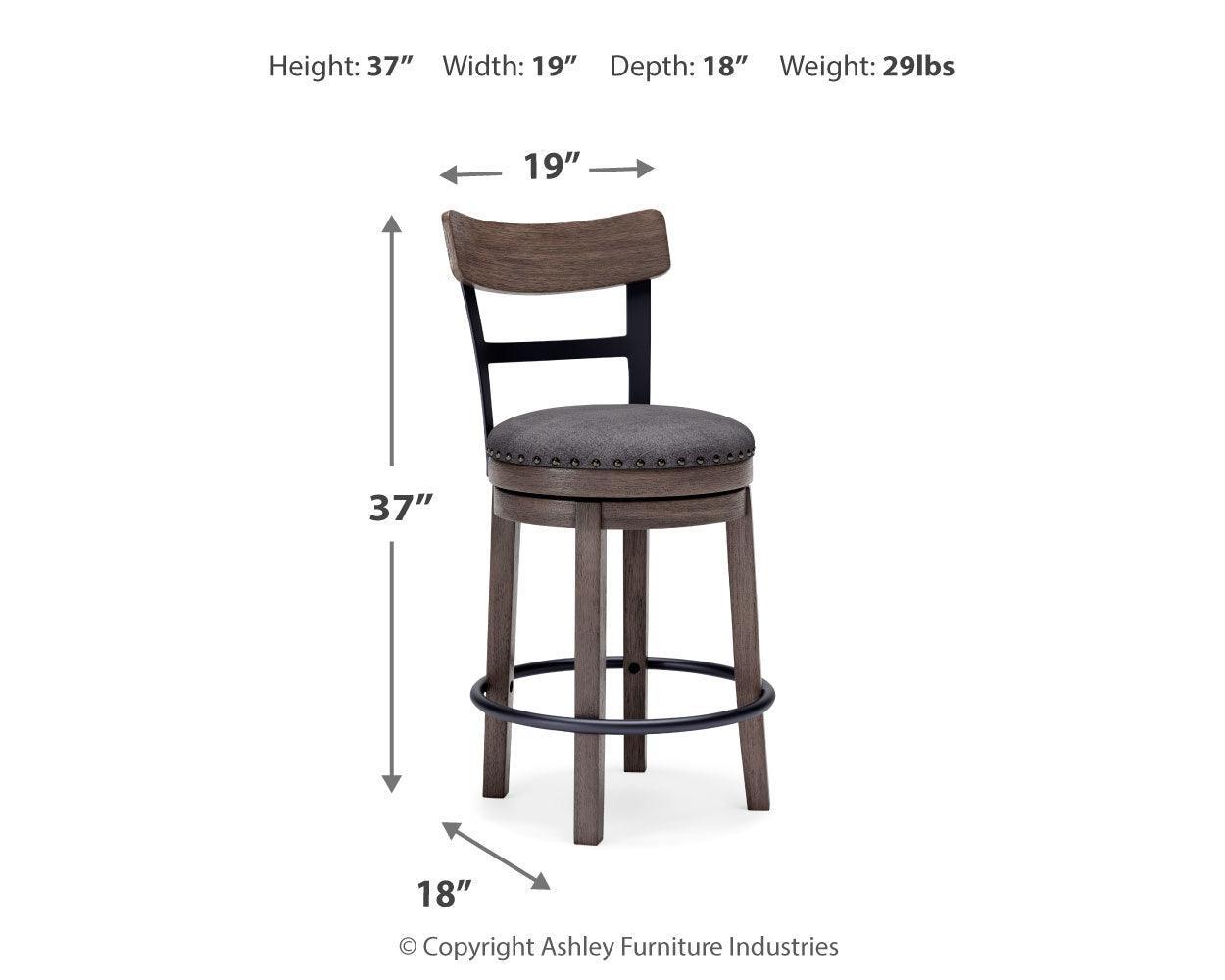 Caitbrook Gray Counter Height Bar Stool - Ella Furniture